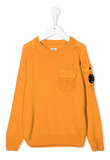 C.P. Company Kids lens detail knit jumper - Orange