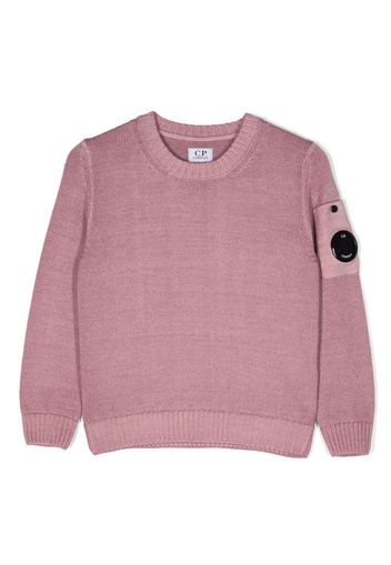 C.P. Company Kids Lens-detail wool jumper - Rosa