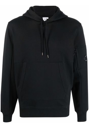 C.P. Company Lens-detailed cotton hoodie - Schwarz