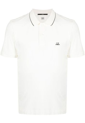 C.P. Company Poloshirt mit Logo-Stickerei - Weiß