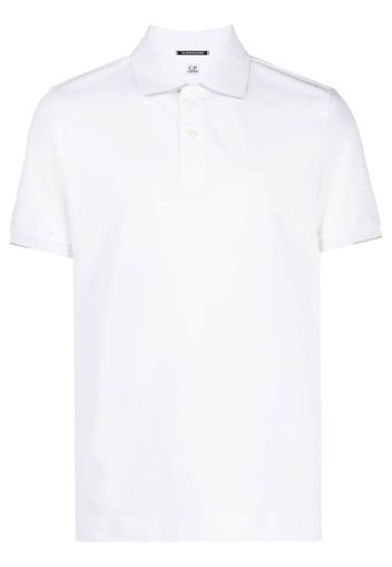 C.P. Company logo-embroidered polo shirt - Weiß