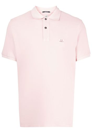 C.P. Company embroidered-logo polo shirt - Rosa