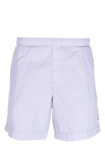 C.P. Company logo-patch elasticated-waist shorts - Violett