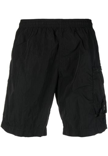 C.P. Company logo-badge track shorts - Schwarz