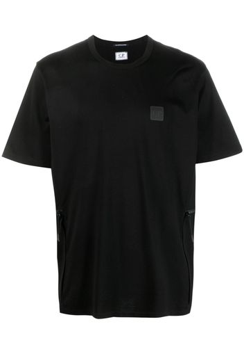 C.P. Company logo-patch cotton T-shirt - Schwarz