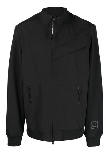 C.P. Company logo-patch lightweight jacket - Schwarz