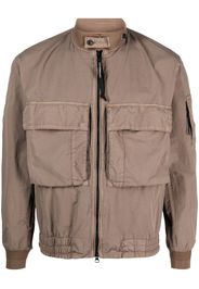 C.P. Company signature Lens-detail zip-up jacket - Braun