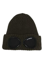 C.P. Company Goggles-detail ribbed beanie - Grün