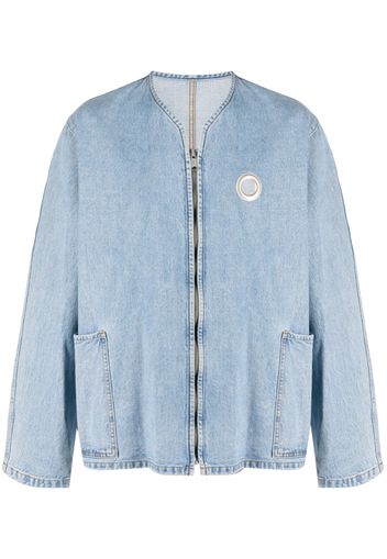 Craig Green zip-up denim jacket - Blau