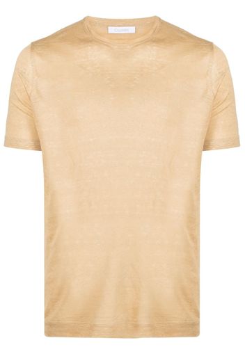 Cruciani T-Shirt aus Leinen - Gelb