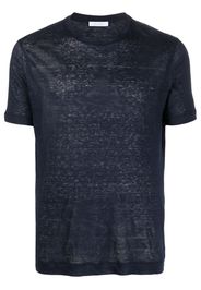 Cruciani T-Shirt aus Leinen - Blau