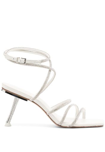 Cult Gaia Flache Itaca Sandalen - Silber