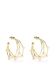 Cult Gaia pearl-embellished hoop earrings - Gold