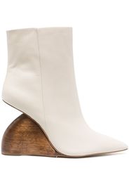 Cult Gaia Livi 107mm leather ankle boot - Nude