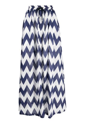 Cynthia Rowley High-Waist-Rock mit Print - Blau