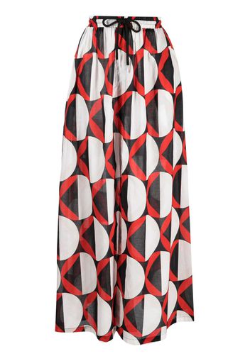 Cynthia Rowley High-Waist-Rock mit Print - Rot