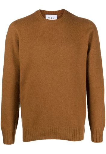 D4.0 ribbed-trim virgin-wool jumper - Braun