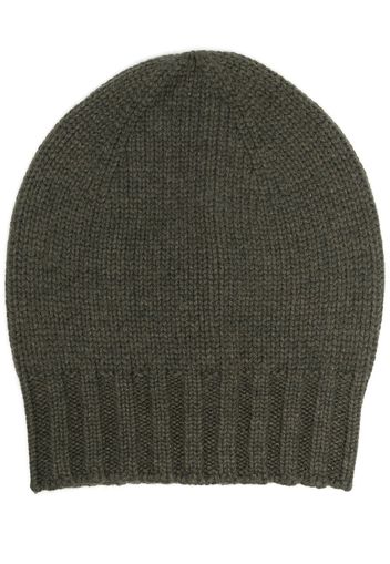 D4.0 knitted cashmere beanie - Grün