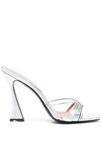 DACCORI Lust 100mm metallic-effect mules - Metallisch