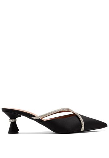 D'ACCORI Ella 50mm rhinestone-embellished mules - Schwarz