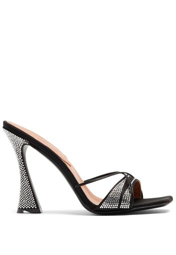 D'ACCORI Lust 100mm crystal-strap mules - Schwarz