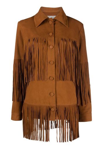 DANCASSAB Rimon fringed jacket - Braun