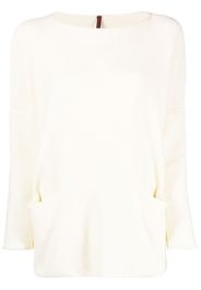 Daniela Gregis open pocket boat neck jumper - Nude