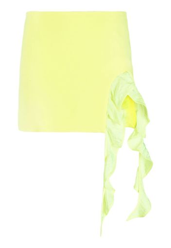 David Koma ruffle-trimmed miniskirt - Gelb