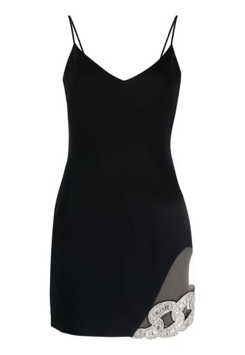 David Koma cut-out crystal-embellished minidress - Schwarz