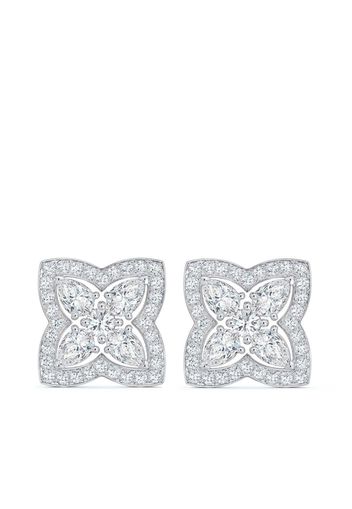 De Beers Jewellers 18kt Enchanted Lotus Weißgoldohrstecker mit Diamanten