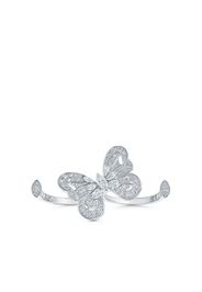 De Beers Jewellers 18kt Butterfly Zwei-Finger-Weißgoldring - Silber