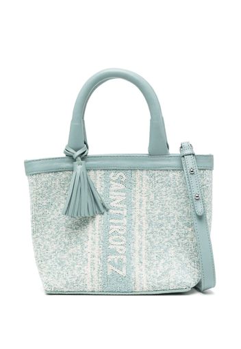 DE SIENA SHOES Saint Tropez bead-embellished tote bag - Blau