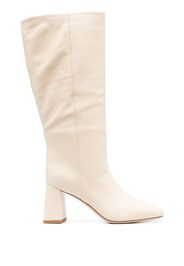 Dear Frances 85mm slip-on leather boots - Nude