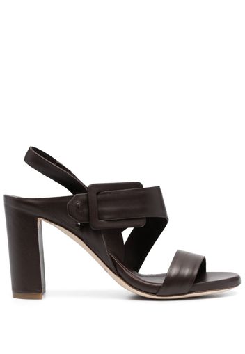 Del Carlo open-toe leather sandals - Braun