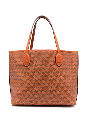 DELAGE check-print shoulder bag - Orange
