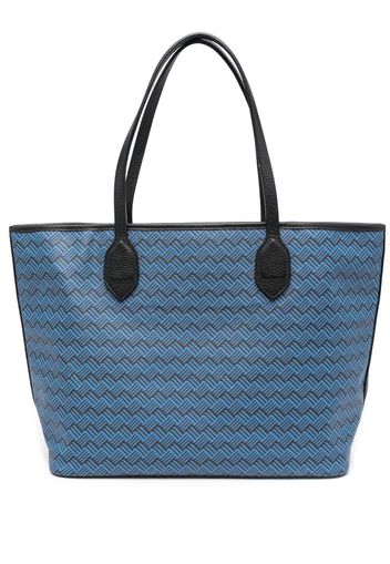 DELAGE Shopper mit Monogramm-Print - Blau