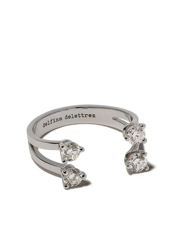 Delfina Delettrez 'Dots' Diamantring - WHITE GOLD/SILVER