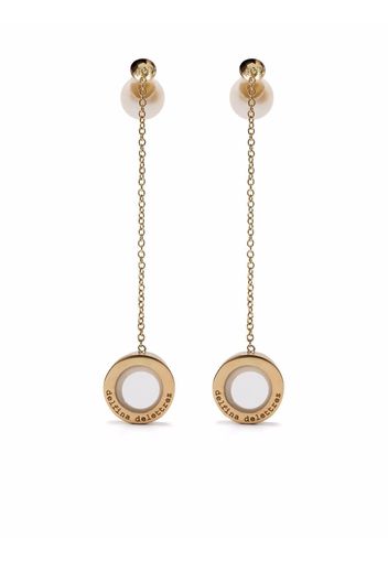 Delfina Delettrez 18kt yellow gold pearl Sonic earpod earrings