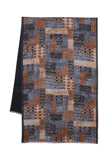 Dell'oglio patchwork-patterned scarf - Blau