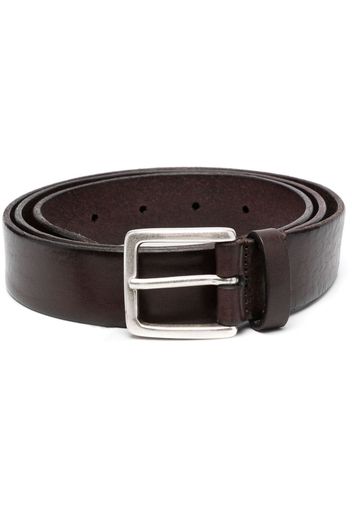 Dell'oglio square-buckle leather belt - Braun