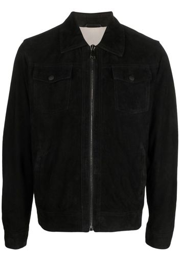 Dell'oglio zip-up suede jacket - Schwarz