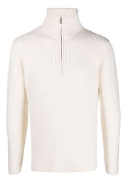 Dell'oglio stand-collar half-zip jumper - Weiß
