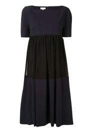 Delpozo Midikleid in Colour-Block-Optik - Blau