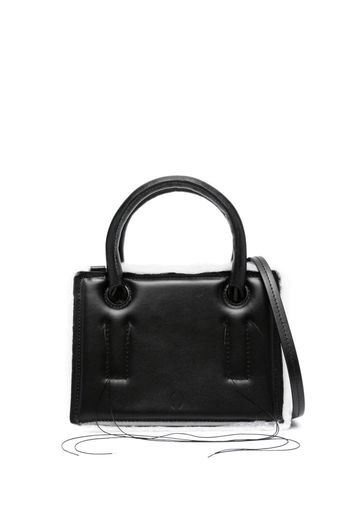 DENTRO mini Otto leather tote bag - Schwarz