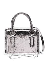 DENTRO mini Otto leather tote bag - Silber