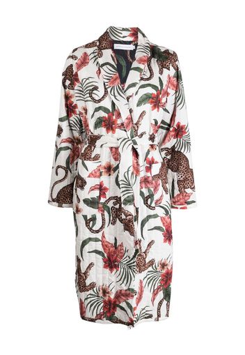 Desmond & Dempsey graphic-print cotton robe - Mehrfarbig