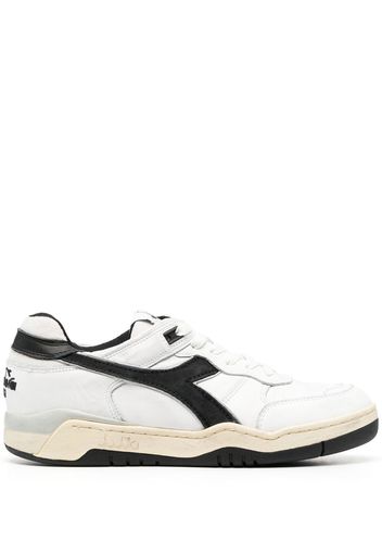 Diadora panelled low-top leather sneakers - Weiß