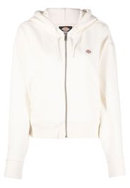 Dickies Construct logo-patch zip-up hoodie - Nude