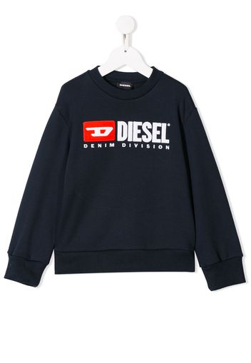 Diesel Kids Sweatshirt mit Logo - Blau