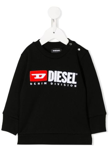 Diesel Kids Sweatshirt mit Logo-Print - Schwarz